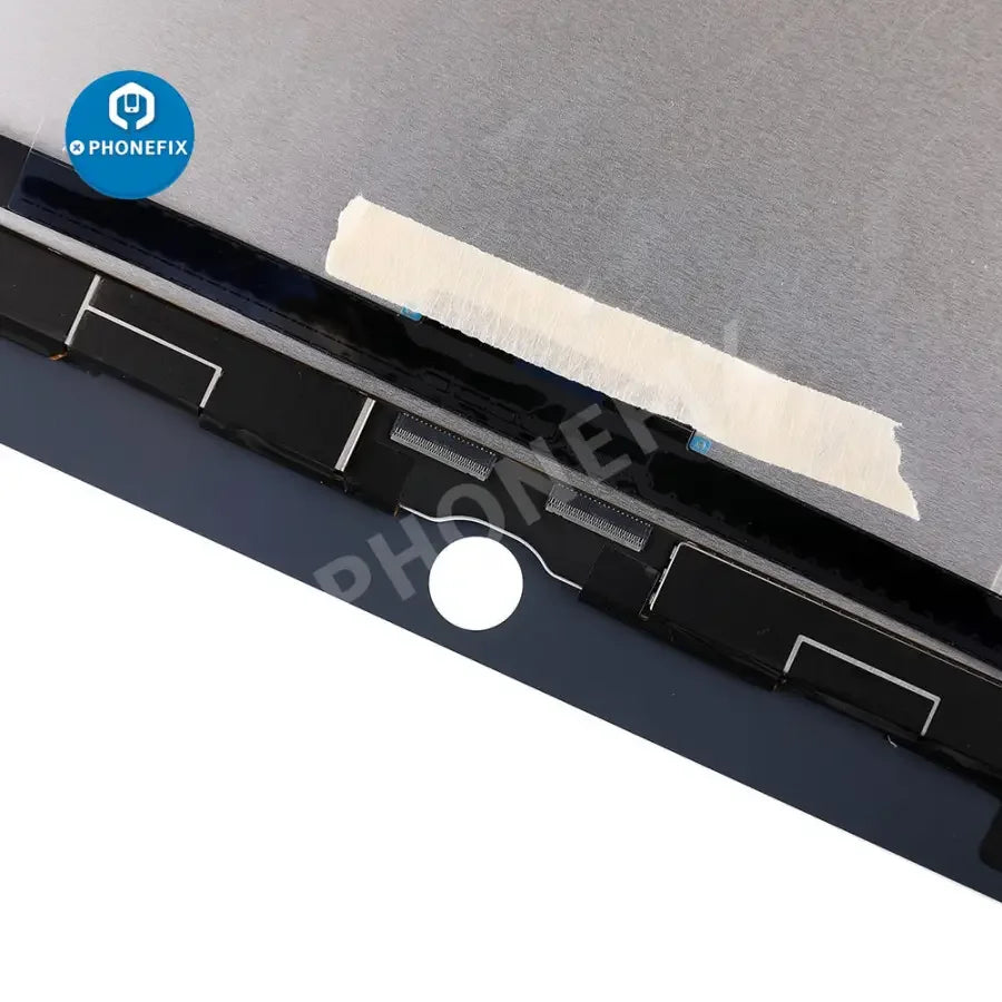 iPad Pro 12.9-inch 2nd Gen LCD with digitizer assembly replacement by PHONEFIX, showing the assembled screen and digitizer components.