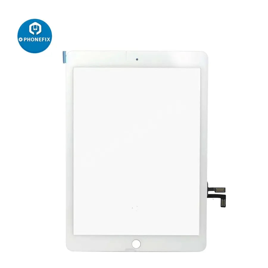 iPad Air and iPad 5 (2017) touch screen digitizer replacement by PHONEFIX, showing the new iPad screen component.