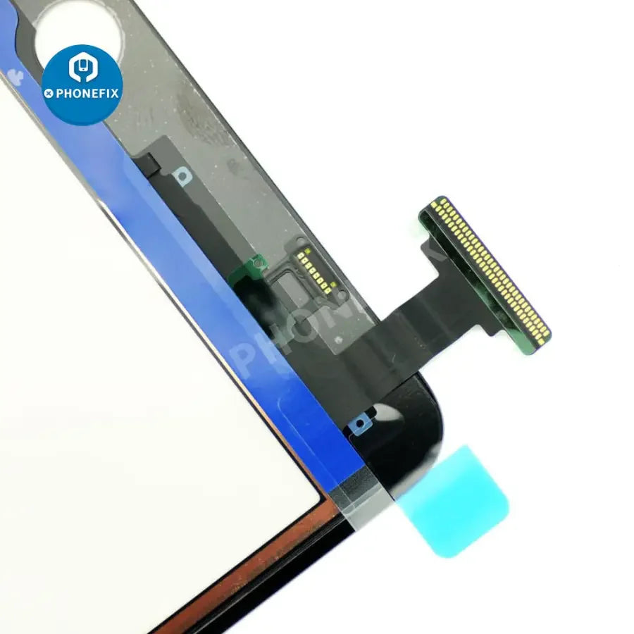 PhoneFIX iPad Mini 1/2 touch screen digitizer replacement, showing a new replacement digitizer for iPad Mini repair.