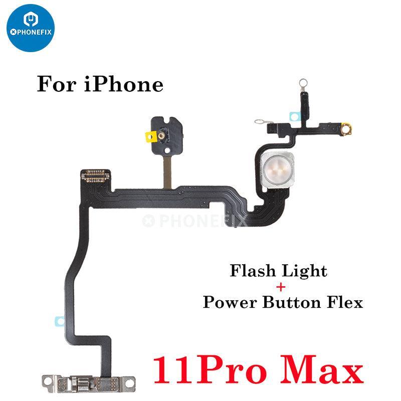 PHONEFIX iPhone 11-15 Pro Max flashlight flex cable replacement for iPhone accessories, showing the flexible cable component.