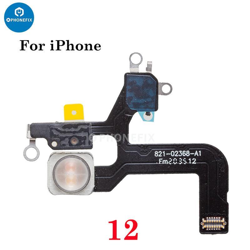 PHONEFIX iPhone 11-15 Pro Max flashlight flex cable replacement for iPhone accessories, showing the flex cable and connector.