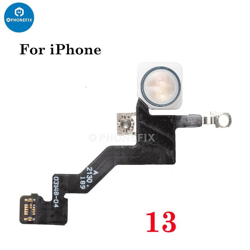 PhoneFix iPhone 11-15 Pro Max flashlight flex cable replacement for iPhone accessories, showing the flexible internal cable.