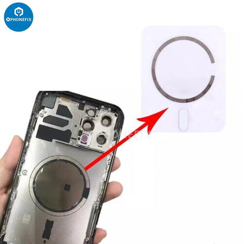 PHONEFIX MagSafe wireless charging ring sticker for iPhone accessories, featuring a magnetized ring for easy charging.