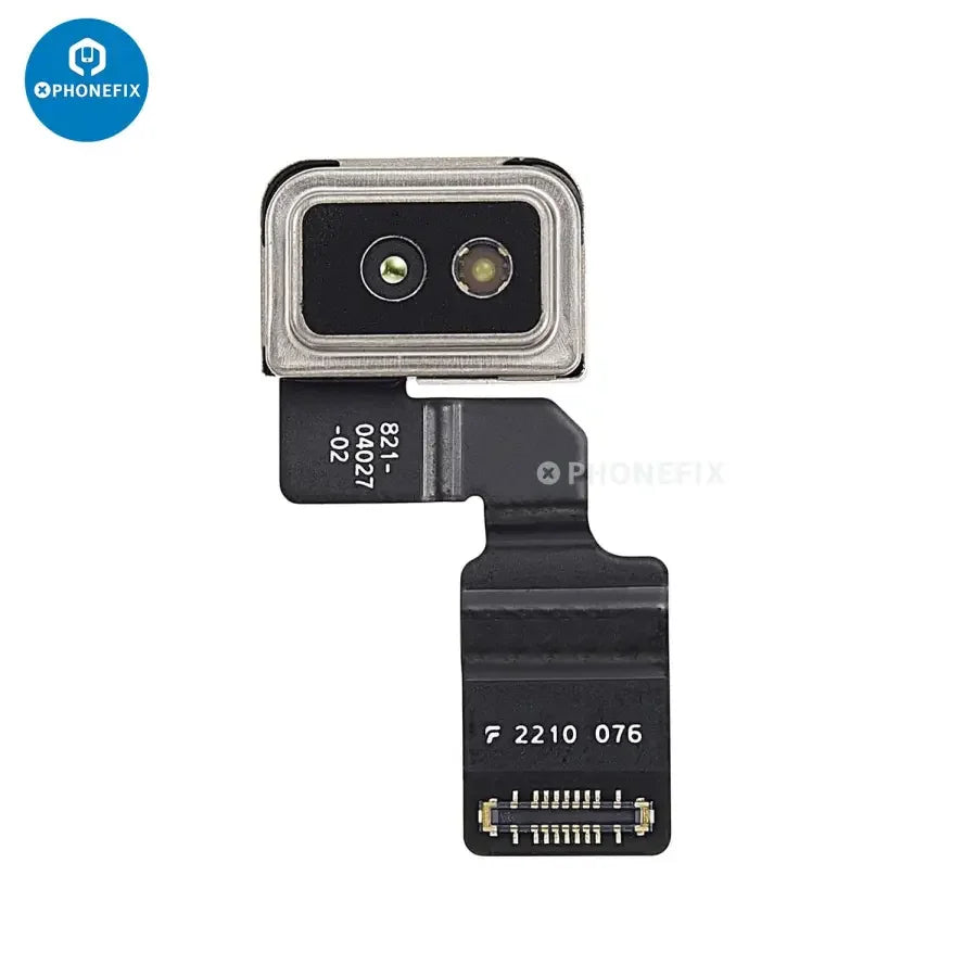 Cable flexible para escáner de radar infrarrojo para la serie iPhone 12-14, un accesorio para iPhone de PHONEFIX, que muestra el conector flexible y los componentes electrónicos.