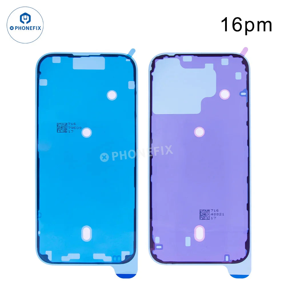 PhoneFix waterproof sealing adhesive sticker for iPhone 15-16 Pro Max screen, designed to protect and secure the display.