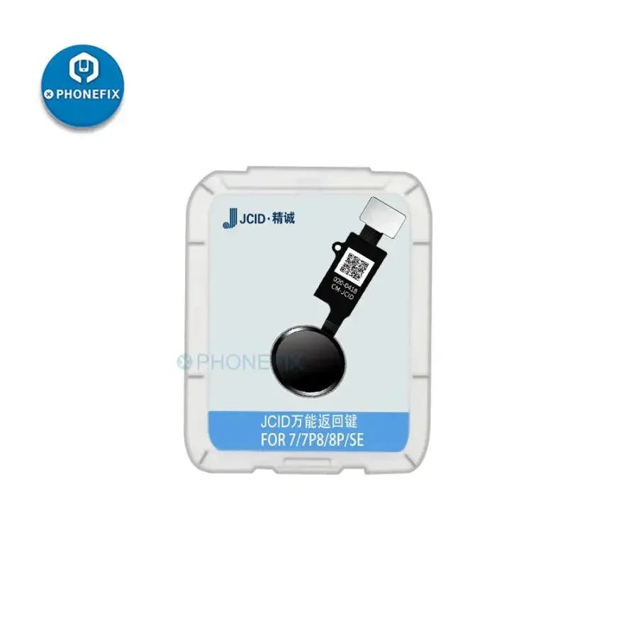PHONEFIX JCID 6th Gen 3D Edition iPhone Home Button Flex Cable for iPhone 7, 8, and Plus models in rose gold.