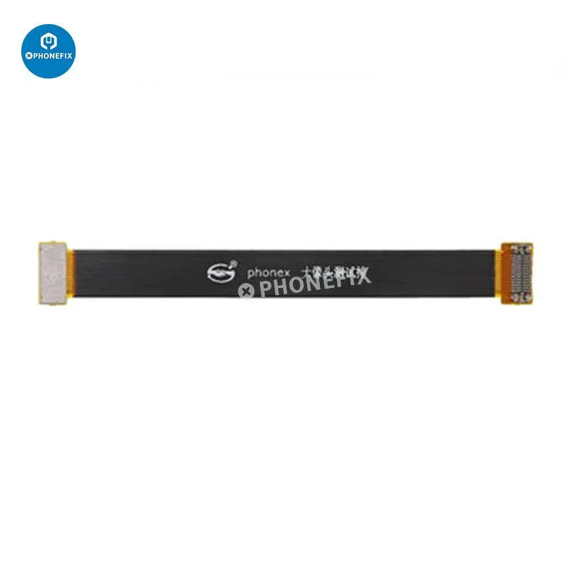 iPhone front camera sensor test flex cable ribbon for iPhone 6 to 11 Pro Max, compatible with PHONEFIX accessories.
