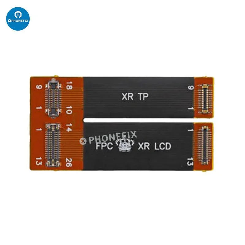 Flex cable ribbon for iPhone 6 to 11 Pro Max front camera sensor test, by PHONEFIX, showing the replacement flexible connector.