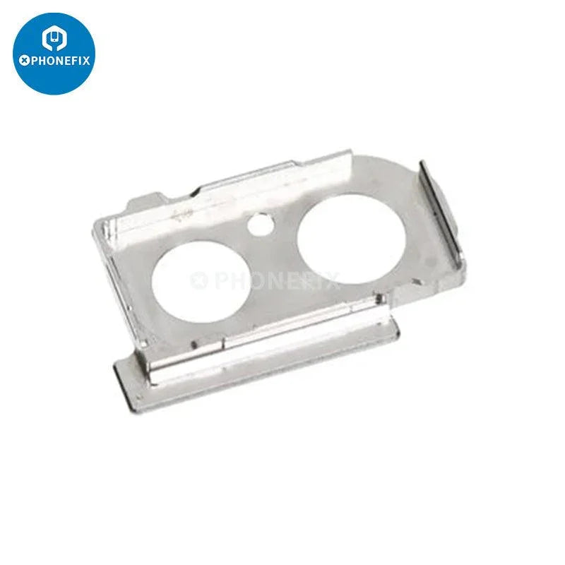 PhoneFIX rear camera metal bracket replacement for iPhone 6 to 11 Pro Max, showing the durable metal bracket for camera repair.