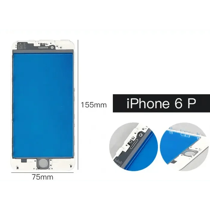 Cache de cadre central d'écran LCD pour iPhone 6X de PHONEFIX, montrant la pièce de rechange en gros plan.