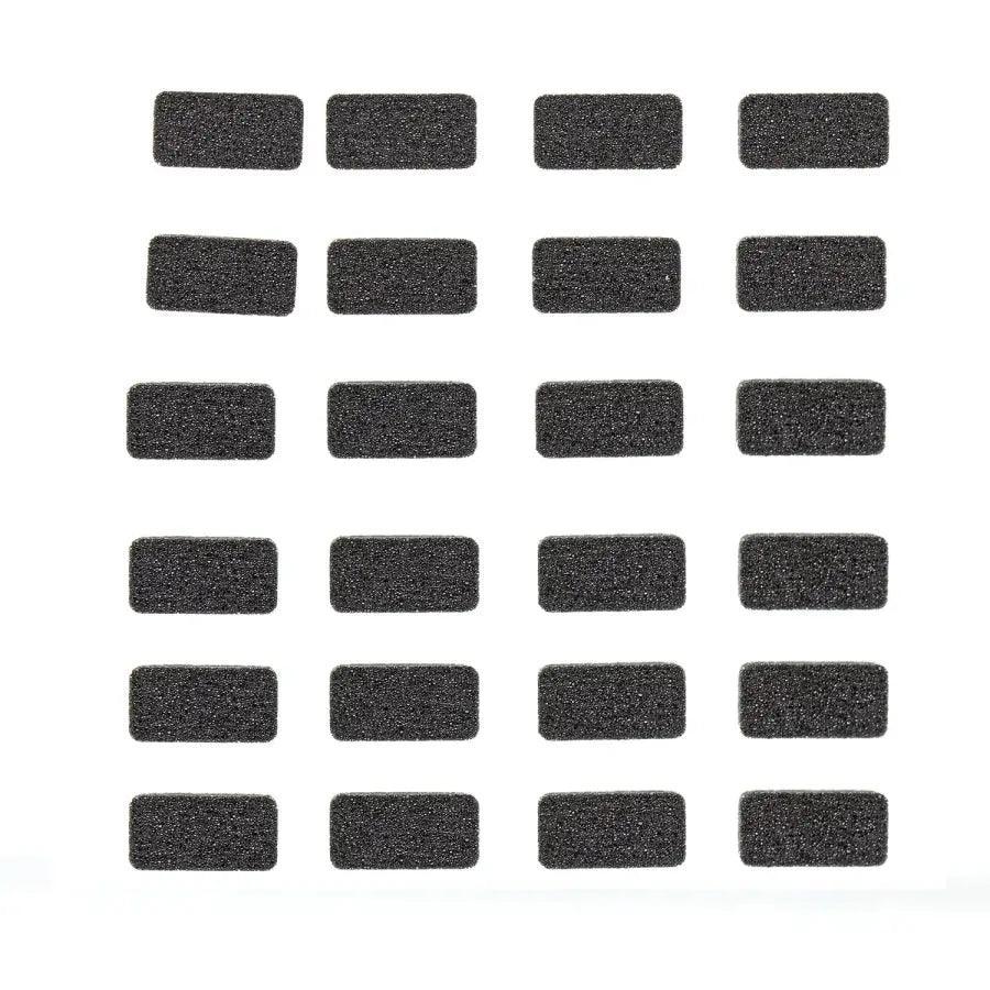 iPhone 6-X foam earpiece insulator with conductive sticker, PHONEFIX iPhone accessory for audio repair, close-up view