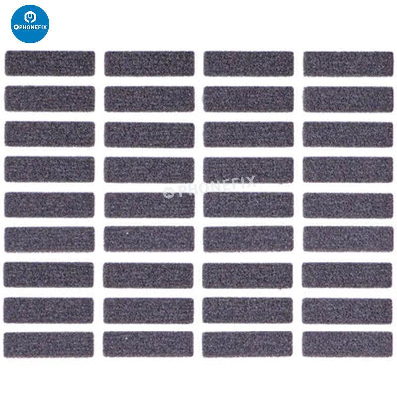 PhoneFIX replacement foam pads for iPhone 6 to 11 Pro Max front camera, showing the adhesive foam pads for camera sealing.