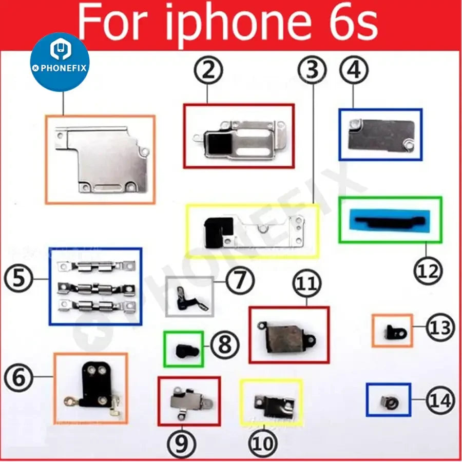 Petit support de protection en métal ferreux pour iPhone 6-13 Pro Max, pièce interne du téléphone, accessoire de PHONEFIX, utilisé pour la réparation de l'appareil.