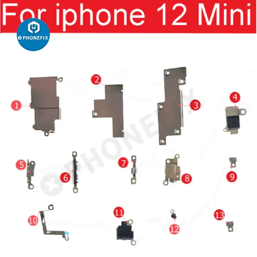 Protection interne en petit métal pour iPhone 6-13 Pro Max, accessoire PHONEFIX, utilisée pour protéger les composants internes.