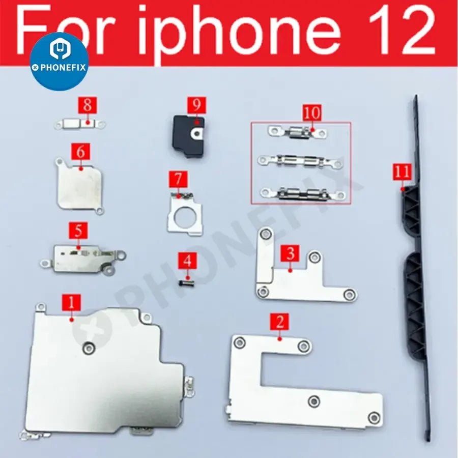 Support métallique de protection pour petites pièces internes d'iPhone 6-13 Pro Max, utilisé comme accessoire iPhone par PHONEFIX.