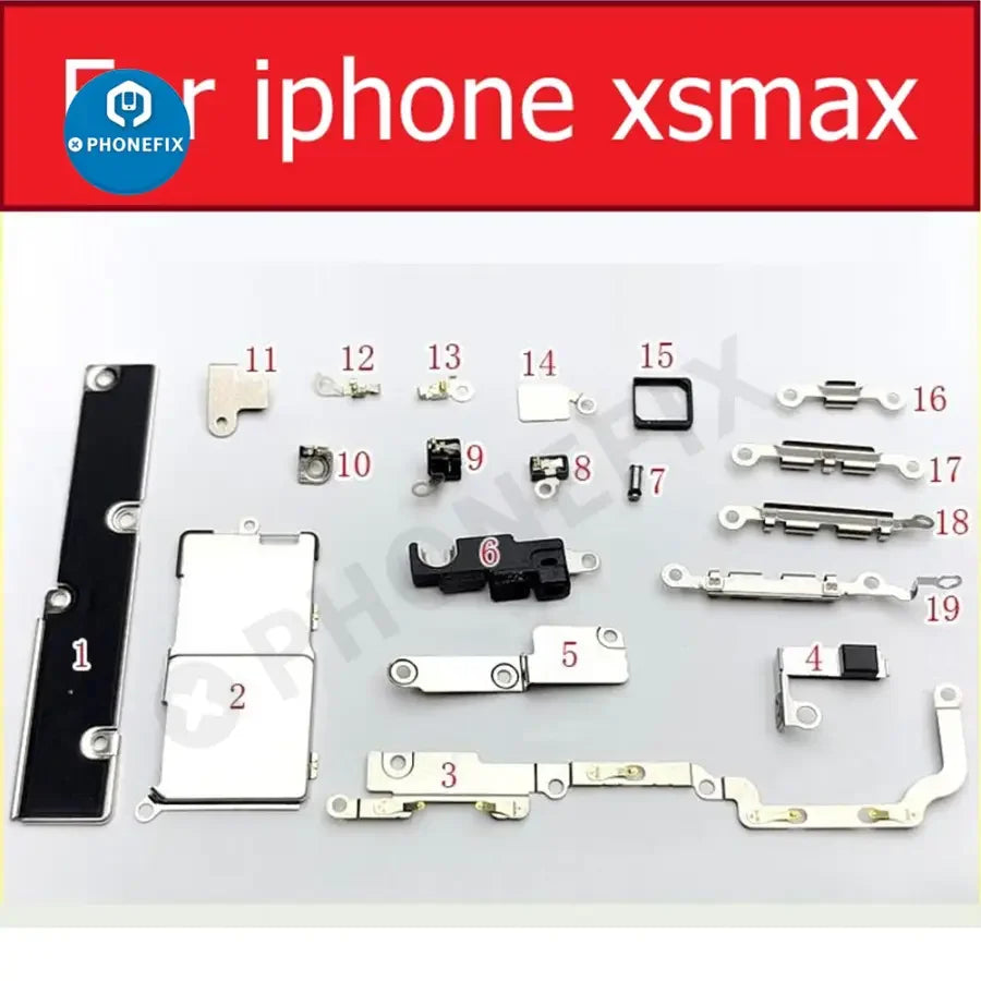 Protection de support interne métallique pour iPhone 6-13 Pro Max, accessoire de réparation de téléphone par PHONEFIX, présentée sur fond blanc