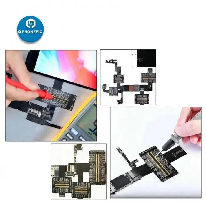 PHONEFIX QianLi iBridge FPC test cable for iPhone 6 to XS Max, used for fault diagnosis and repair accessory.