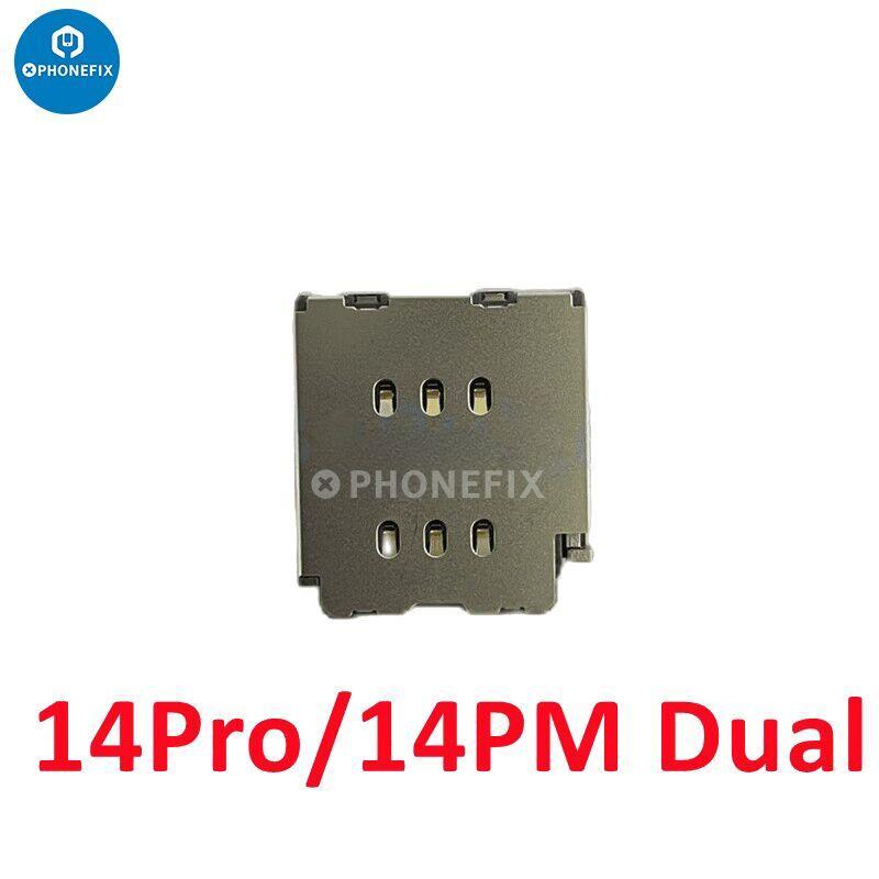 PHONEFIX SIM card reader holder tray for iPhone 7 to 14 Pro Max, showing the compact socket slot for easy SIM card access.
