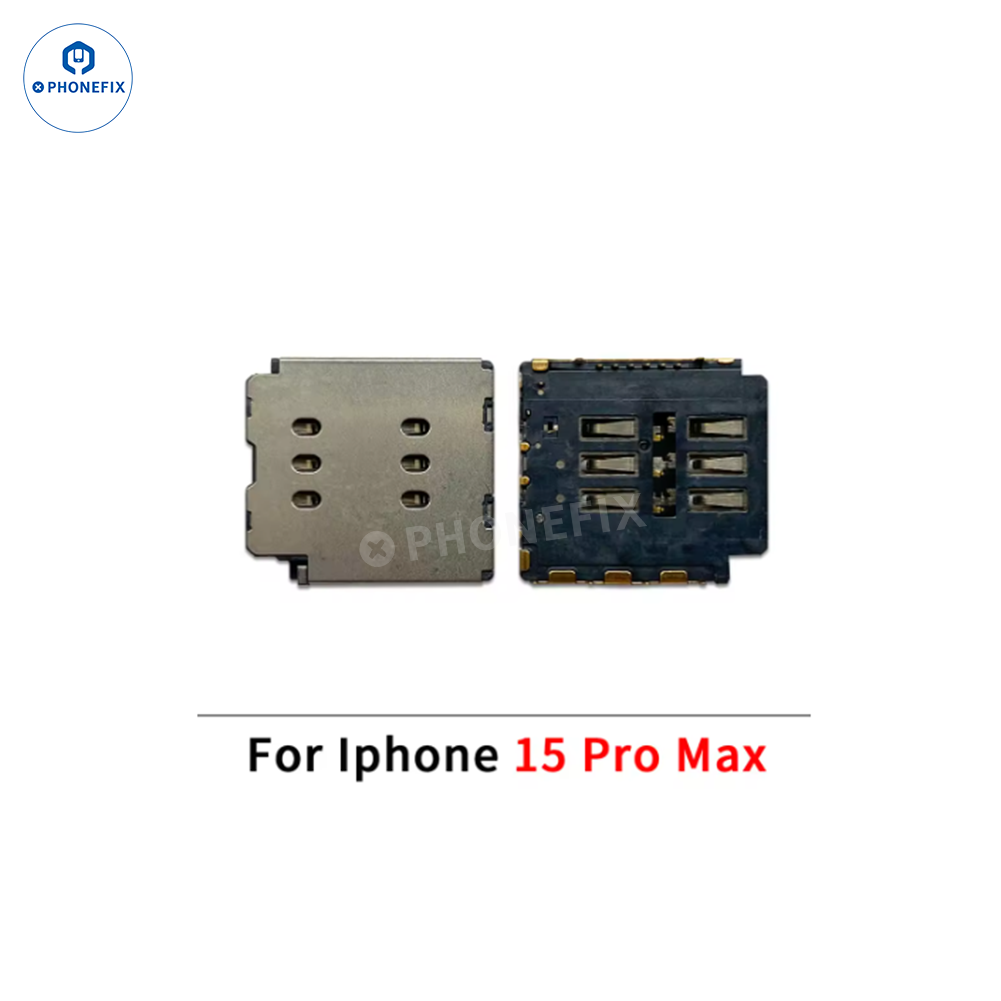 PHONEFIX iPhone SIM card reader holder tray for iPhone 7-14 Pro Max, dual card slot socket for easy SIM management.