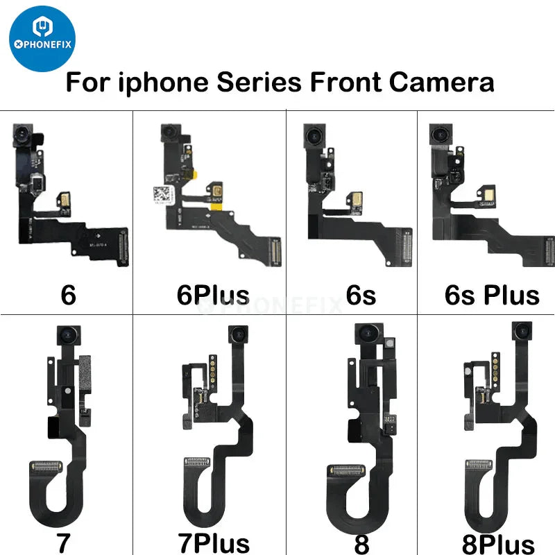 iPhone 7-16 Pro Max front camera assembly part by PHONEFIX, detailed view of the replacement camera component for iPhone accessories.