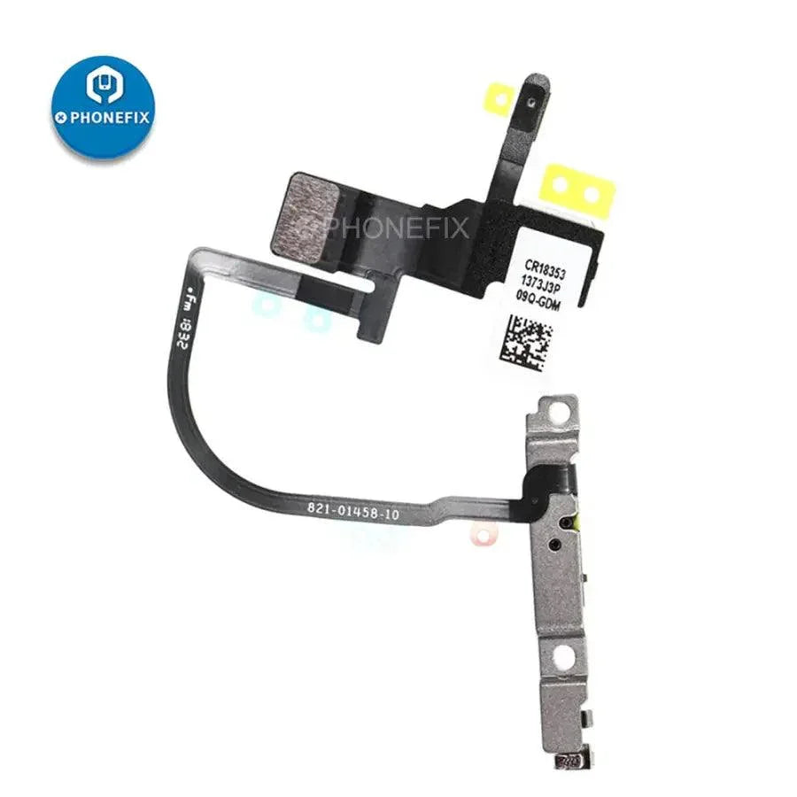 iPhone Power Button Flex Cable with Bracket replacement by PHONEFIX, designed for easy installation on iPhone models.