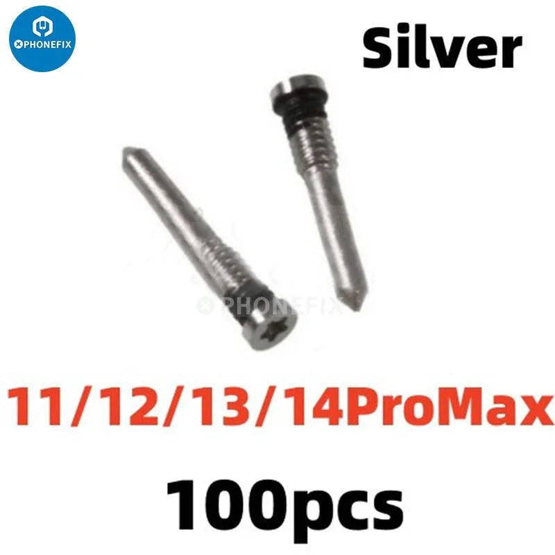 iPhone bottom pentalobe screws replacement parts by PHONEFIX, small metal screws for iPhone repair accessories.