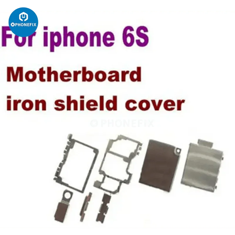 Metal motherboard heat shield cover set for iPhone 8 to 17 Pro Max, iPhone accessories by PHONEFIX, designed to protect internal components.