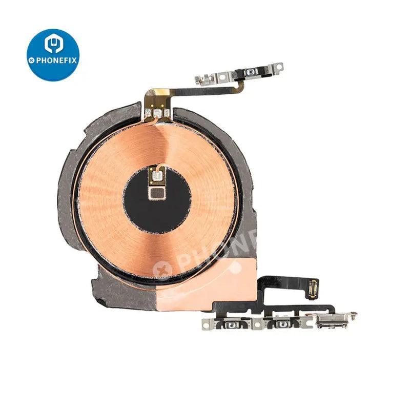 Wireless NFC charging flex assembly for iPhone X to 15 Pro Max, compatible with iPhone accessories by PHONEFIX.