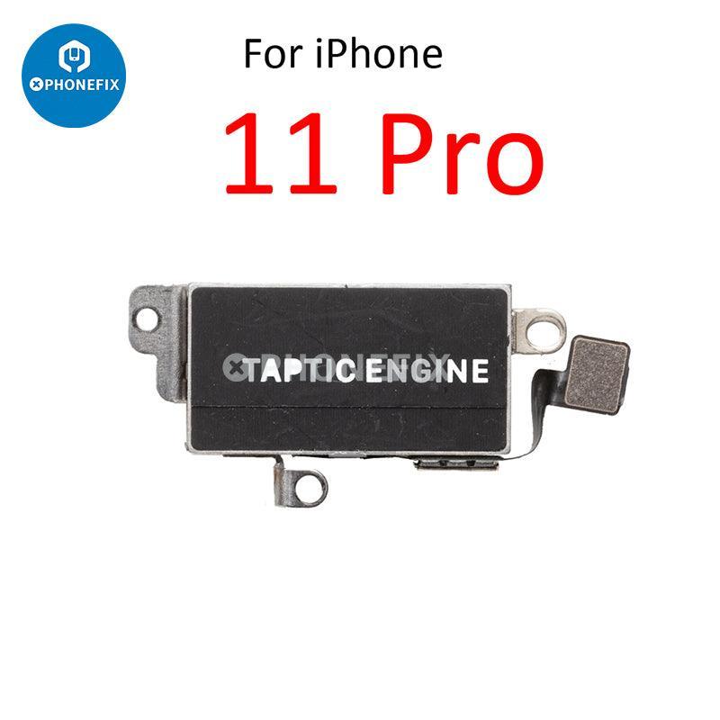 Vibration motor replacement for iPhone 8 to 14 Pro Max, PHONEFIX brand, showing the small internal motor for iPhone accessories.