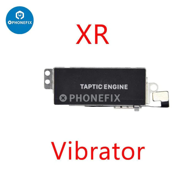PhoneFix vibration motor replacement for iPhone 8-14 Pro Max, compatible iPhone accessory showing a new vibration motor component.