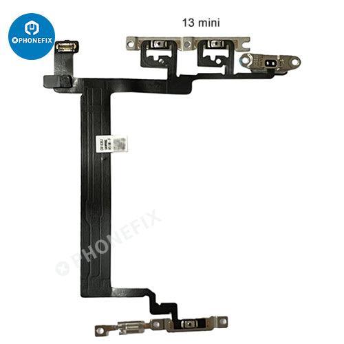 Remplacement de la nappe flexible du bouton de volume des iPhone 8-15 Pro Max par PHONEFIX, montrant le circuit flexible pour le contrôle du volume latéral.