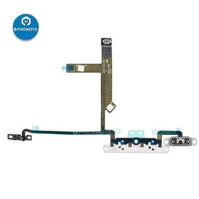Remplacement du câble flexible du bouton de volume PhoneFix pour iPhone 8 à 15 Pro Max, montrant le câble flexible et les connecteurs.
