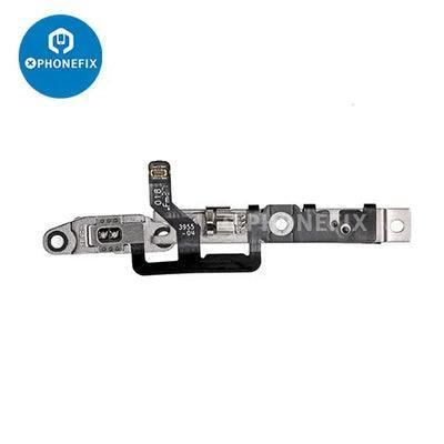 Remplacement de la nappe du bouton de volume des iPhone 8-15 Pro Max par PHONEFIX, montrant le connecteur flexible et la nappe à réparer.