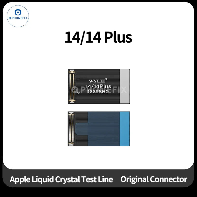 PhoneFix Wylie LCD screen test flex cable for iPhone X to 17 Pro Max, used for testing and repair of iPhone LCD screens.