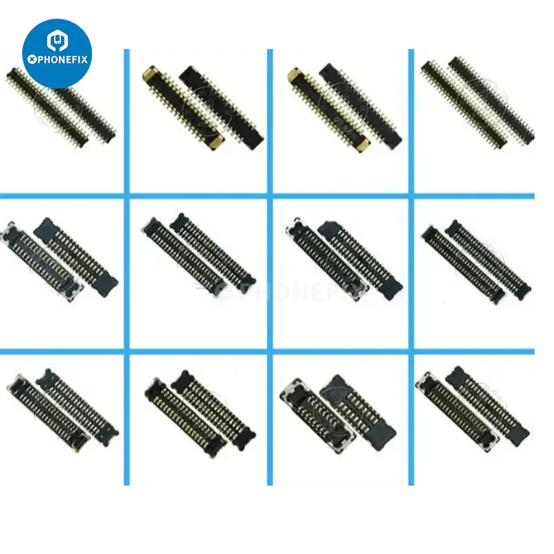 PHONEFIX iPhone X XS MAX touch display camera signal FPC connector socket for repair or replacement.