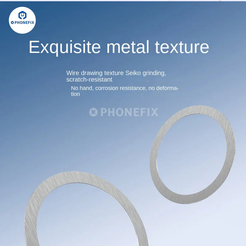 PHONEFIX Magsafe universal magnetic ring iron sheet for iPhone case support, compatible with magnetic phone accessories.