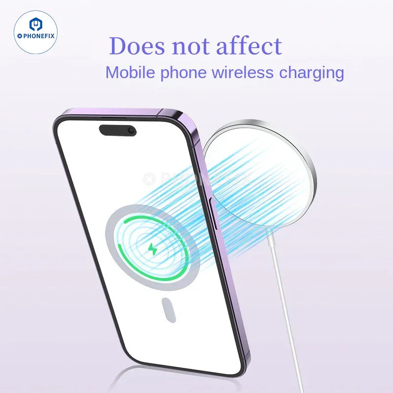 PHONEFIX MagSafe universal magnetic ring iron sheet for iPhone case support, compatible with magnetic phone accessories.