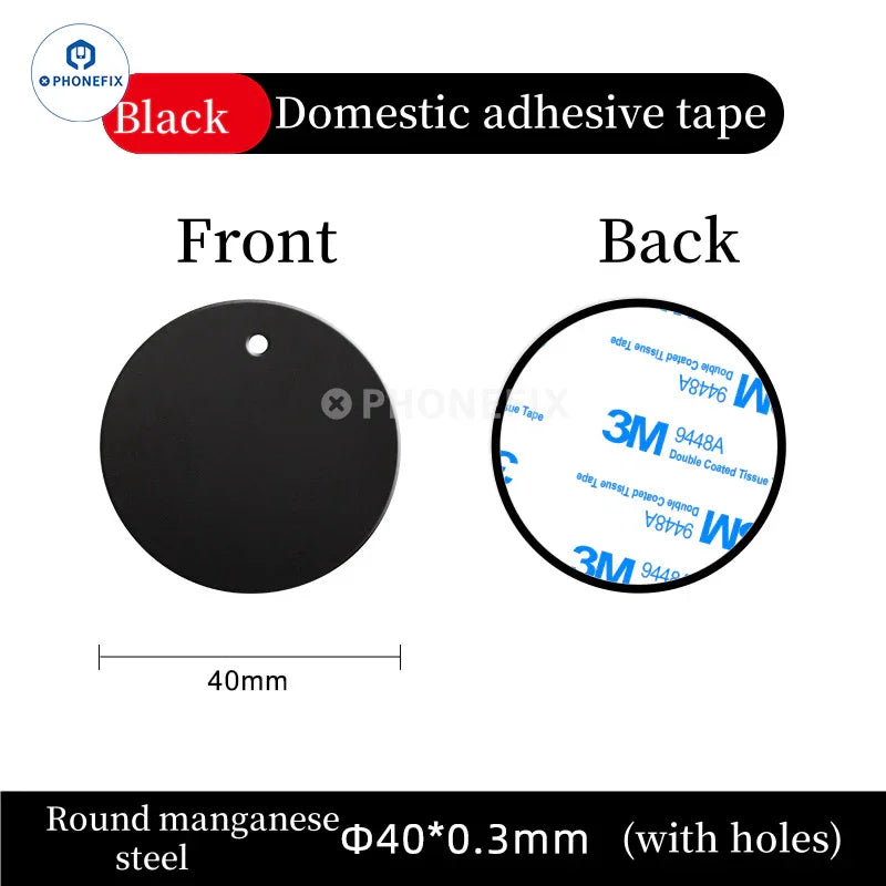 PHONEFIX MagSafe universal magnetic ring iron sheet for iPhone cases, metal support for secure magnetic attachment.