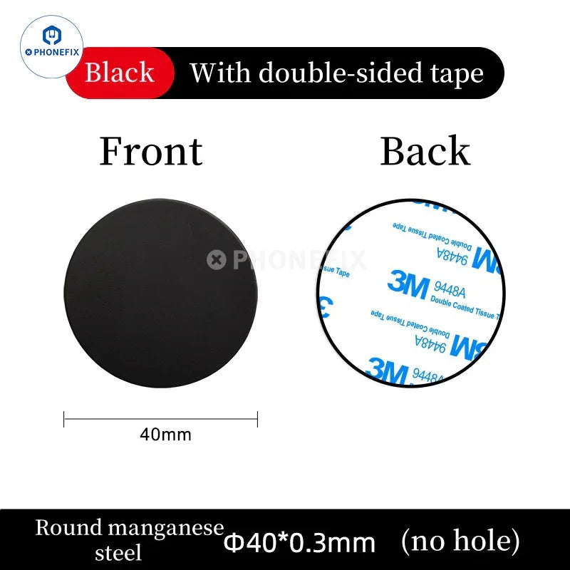 PHONEFIX MagSafe universal magnetic ring iron sheet for iPhone cases, enhancing magnetic phone support and attachment.