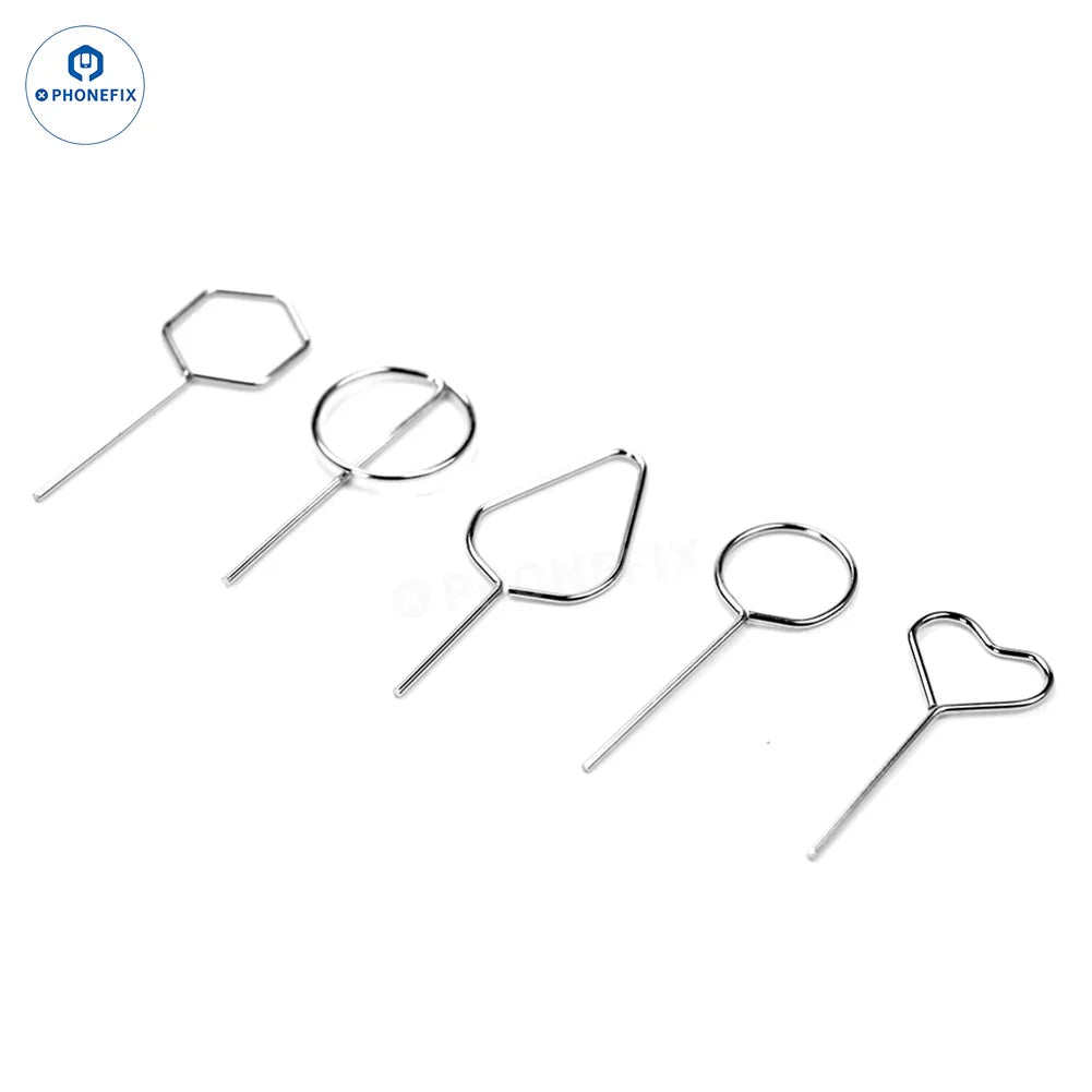 PhoneFix iPhone SIM eject tool and removal pin for mobile phone and iPad SIM card tray, with a metal ejector tip and plastic handle.