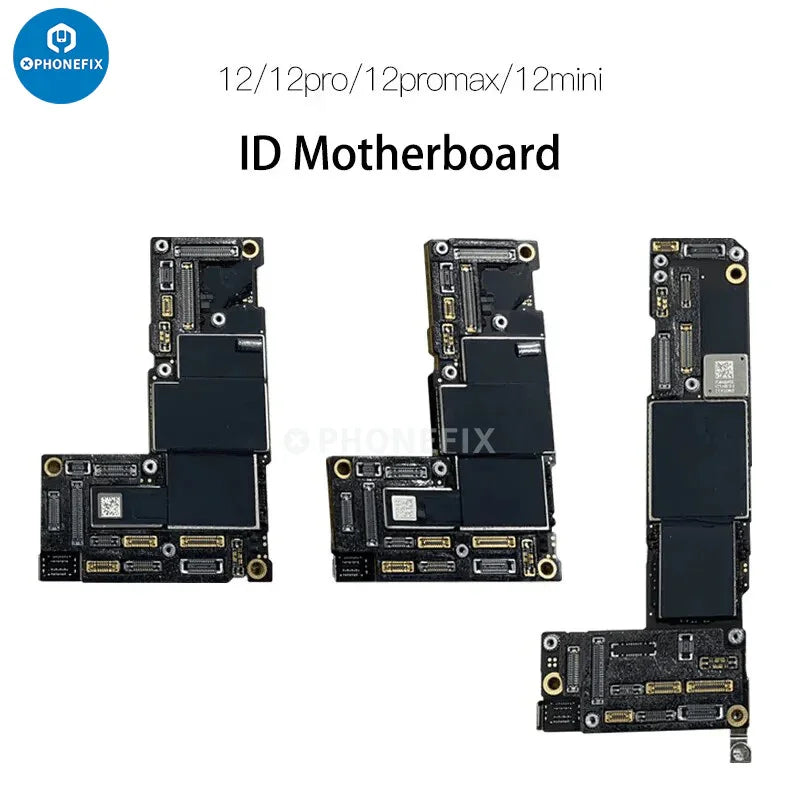 Carte mère verrouillée iCloud pour iPhone 6-13 Pro Max (accessoires iPhone) par PHONEFIX&nbsp;: circuit imprimé avec puces et connecteurs.