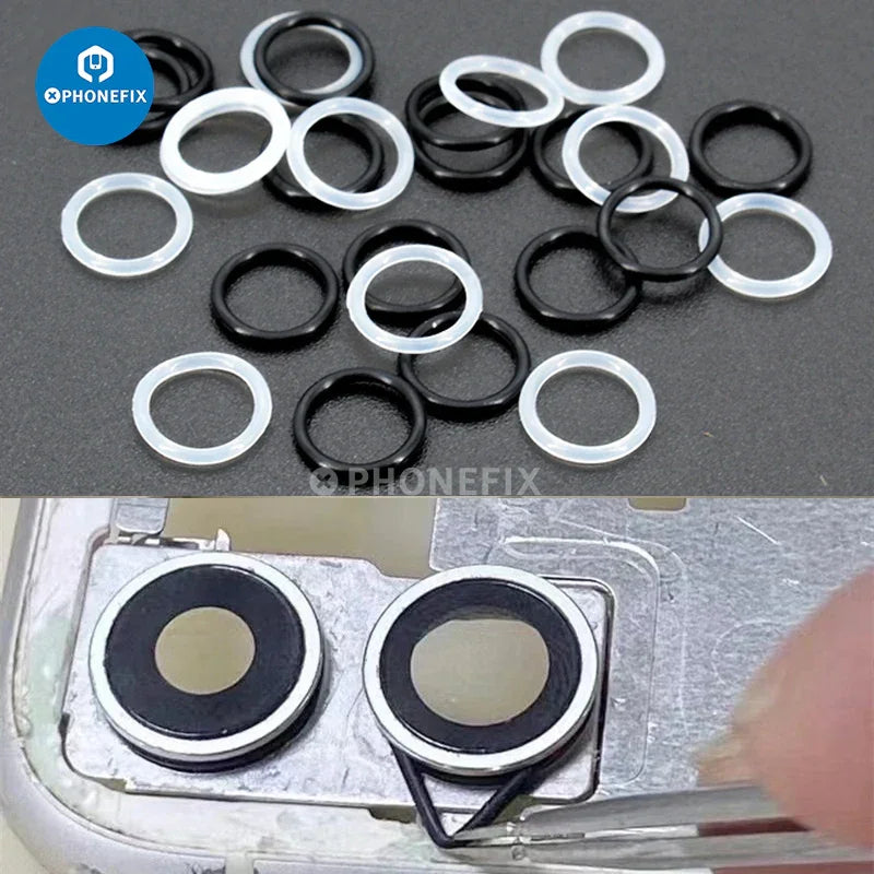 Waterproof rubber ring for iPhone X-15 Pro Max rear camera, PHONEFIX iPhone accessories, protects camera lens from water and dust.