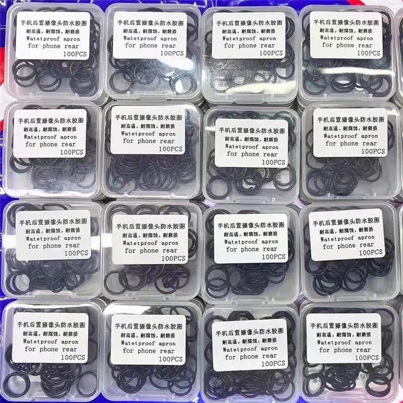 Waterproof rubber ring for iPhone X to 15 Pro Max rear camera, iPhone accessories by PHONEFIX, shown around camera lens