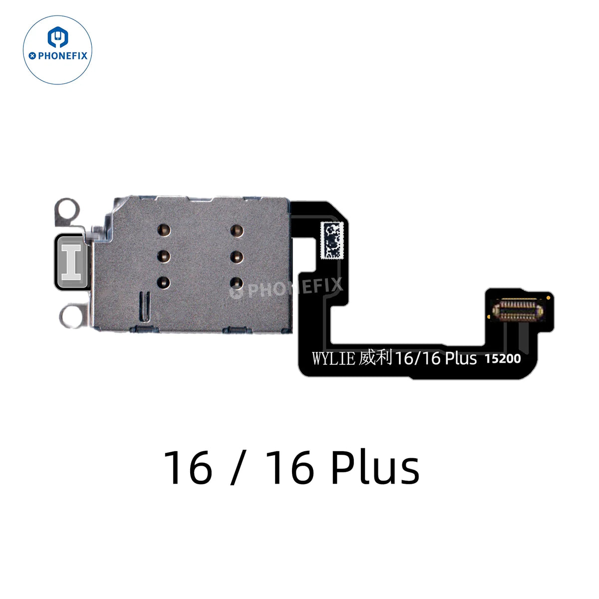 Cable adaptador PHONEFIX WYLIE US para iPhone 16/16 Plus con tarjeta SIM simple o doble, compatible con accesorios para iPhone.