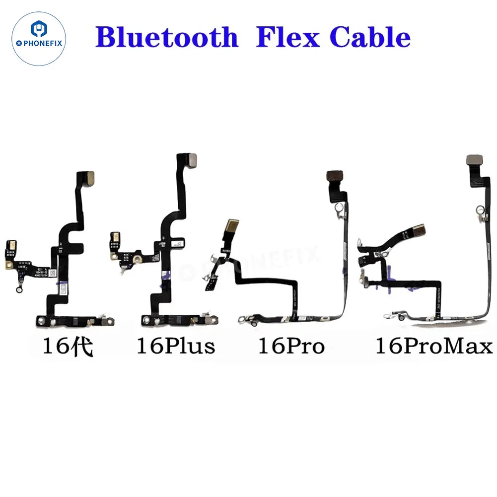 Câble flexible d'antenne Bluetooth pour iPhone X à 16 Pro Max de PHONEFIX, visible grâce à sa conception de circuit fin et flexible.
