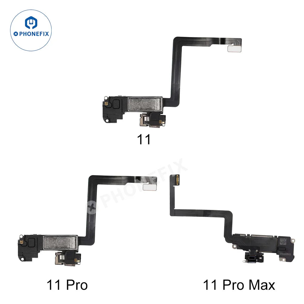 iPhone X/11/12 Pro Max earpiece speaker with proximity sensor cable, PHONEFIX iPhone accessory for repair or replacement.