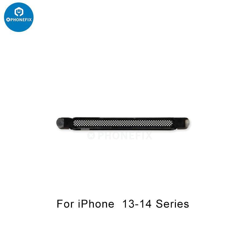 Grille de haut-parleur d'écouteur PHONEFIX avec support pour iPhone X à iPhone 14 Pro Max, accessoire de remplacement pour les composants audio de l'iPhone.