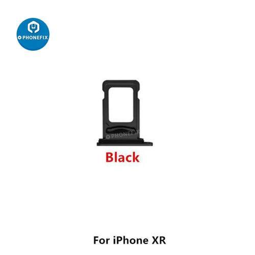 Dual SIM card tray holder replacement for iPhone X to 14 series, compatible with PHONEFIX accessories, shown in the image.