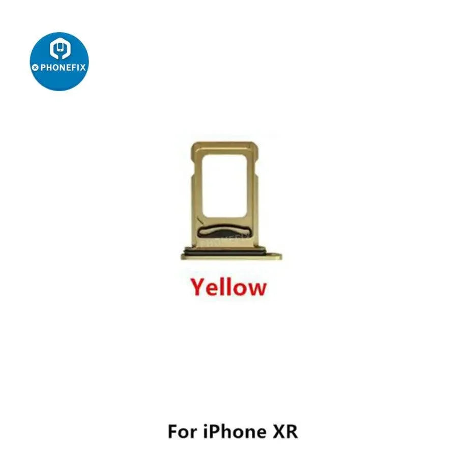 Dual SIM card tray holder for iPhone X to 14 series, PHONEFIX replacement accessory for iPhone SIM card slot.