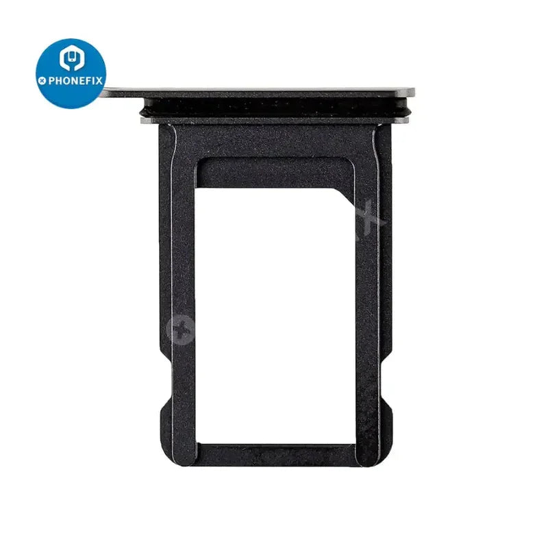 Dual SIM card tray holder for iPhone X-14 series, replacement accessory by PHONEFIX, shown in a close-up image.